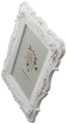 White Vintage Resin Picture Frame 6 Inch