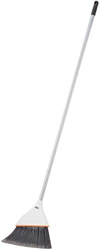 Superio Angle Broom with Clip-On Dustpan Set Soft Gray