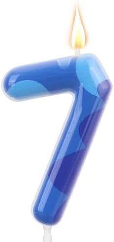SAVITA Blue Anime Space Themed Number Candle 7