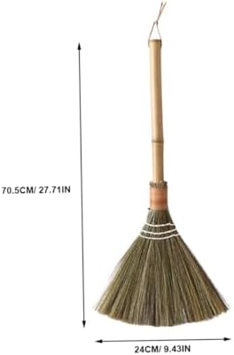 1pc Hand-Made Straw Woven Broom for Home Cleaning