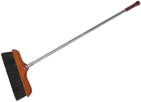 Long Handle Broom with Soft Bristles and Stainless Steel Pole