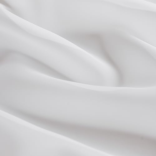 Aquazolax White Sheer Privacy Curtain Panel 25x40