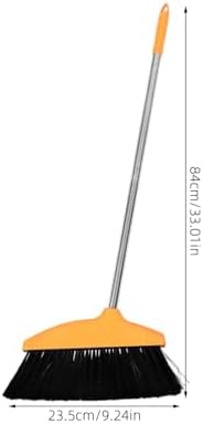 Cabilock Heavy Duty Push Broom with Metal Handle for Outdoor Cleaning