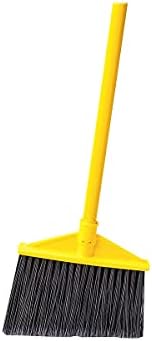 Rubbermaid Gray Angled Broom with Yellow Vinyl Handle 1