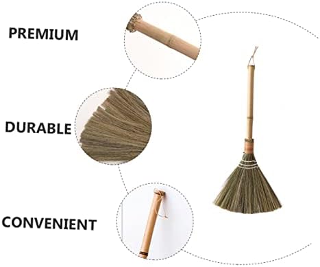 1pc Hand-Made Straw Woven Broom for Home Cleaning