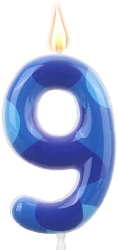 Blue Anime Space Number Birthday Candle for Kids