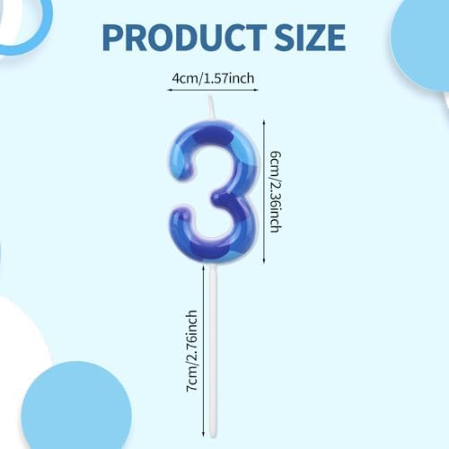 SAVITA Cartoon Blue Anime Space Number Candle for Kids Birthday
