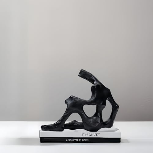 WAZAIGUR Modern Black Abstract Sculpture Decor