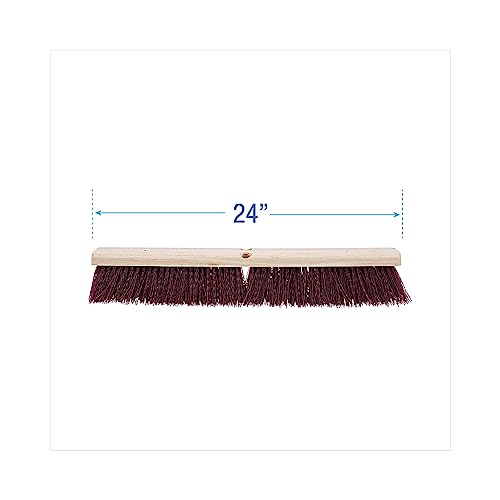 Boardwalk 20324 Floor Brush Head - 3 14 Maroon Stiff Bristles