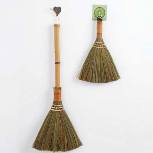 ULTECHNOVO Natural Vietnamese Straw Broom for Cleaning