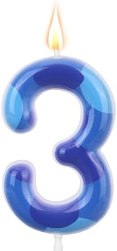 SAVITA Cartoon Blue Anime Space Number Candle for Kids Birthday