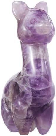Amethyst Alpaca Crystal Statue - 2 Inch Cute Home Decor Figurine