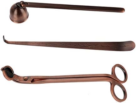 MUXSAM 3 in 1 Candle Tools Set Red Bronze