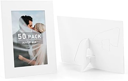 Golden State Art 4x6 Picture Frames With Easel 50 Pack White