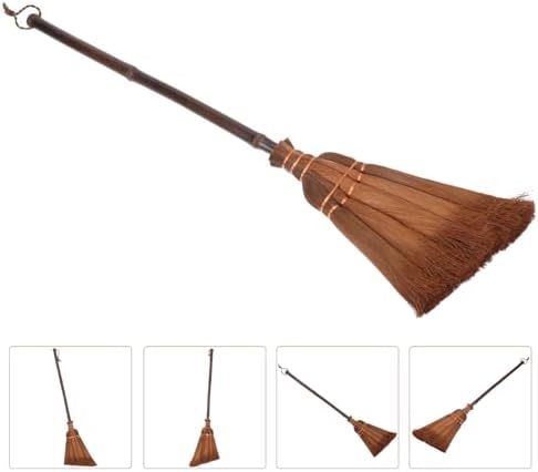 Thai Grass Hand Broom with Bamboo Handle for Kids and Home Use