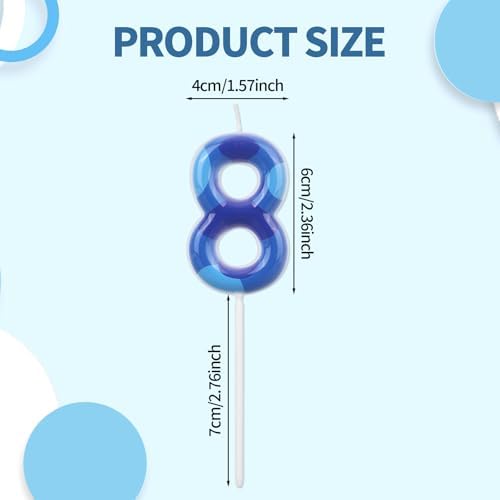 SAVITA Cartoon Blue Number Candle for Kids Party 8
