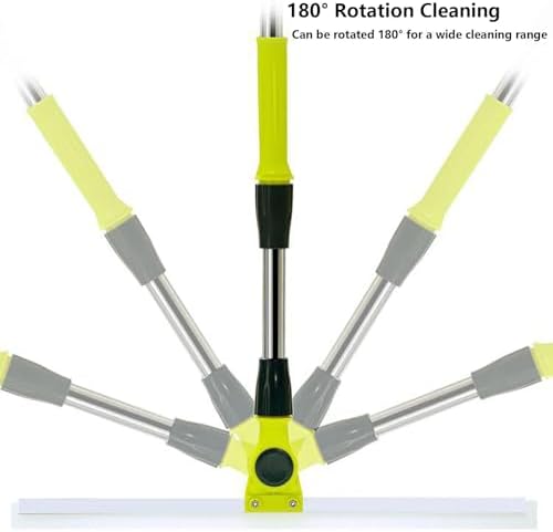 Silicone Broom with 51cm Handle for Floor Glass and More