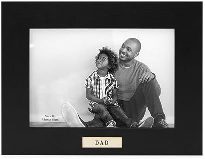 Isaac Jacobs 5x7 Wood Frame with Easel and Hanging Tabs for Dad
