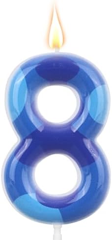 SAVITA Cartoon Blue Number Candle for Kids Party 8