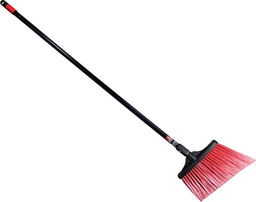 O-Cedar Maxistrong Heavy Duty Angle Broom BlackRed
