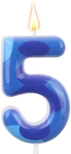SAVITA Blue Anime Space Themed Number Candle for Kids Party 1