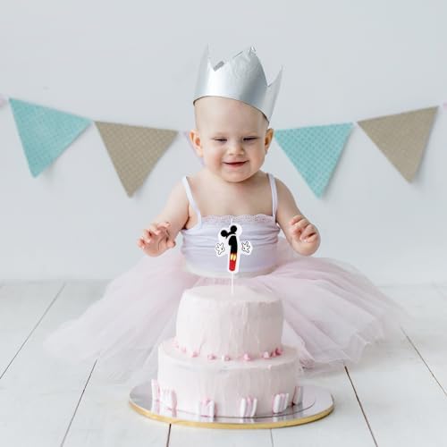 Mouse 1st Birthday Candle Decor Set 1