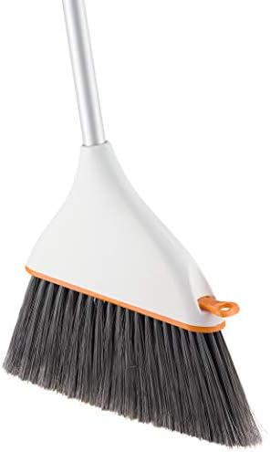 Superio Angle Broom with Clip-On Dustpan Set Soft Gray