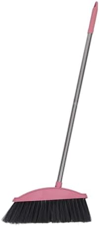 Luxshiny Pink Angle Broom for Indoor Cleaning