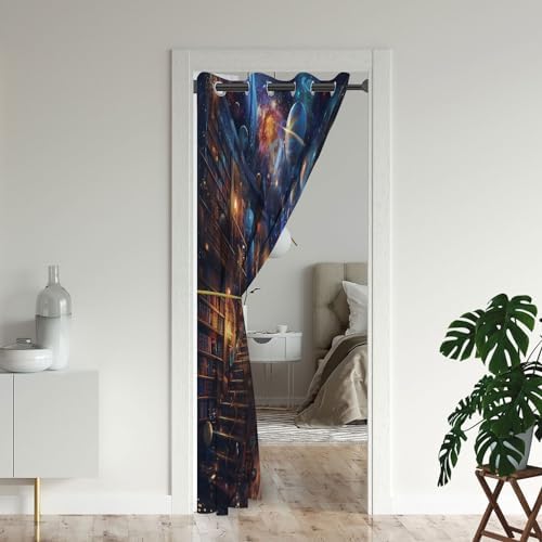 Yozeuoo Magical Library Door Curtain 34x80