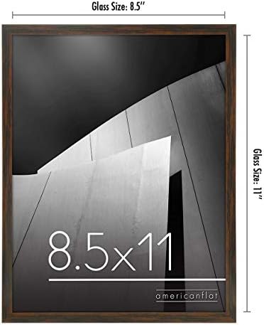 Americanflat Walnut 85x11 Picture Frame with Shatter-Resistant Glass