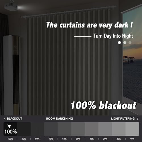 AJAZZ 100 Blackout Door Curtain 98 W x 78 L