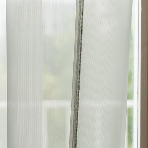 Aquazolax Kitchen Door Curtains Set of 2 Grey 25x40 Inches