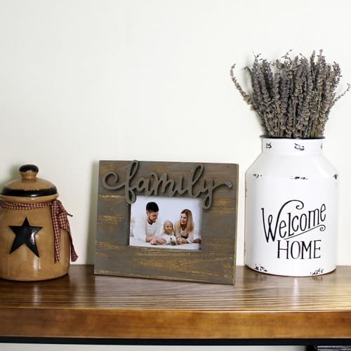 6x4 Wood Picture Frame with HD Glass - Distress Brown