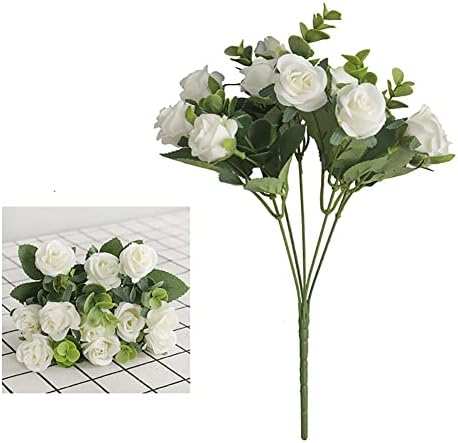 4 Bundles Artificial Roses for Wedding and Home Decoration