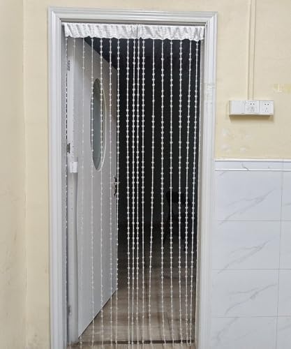 Ave Split Shiny Transparent Star Beaded Curtain