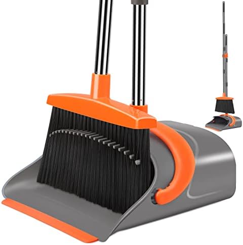 Ivandar Broom and Dustpan Combo Set Orange Green