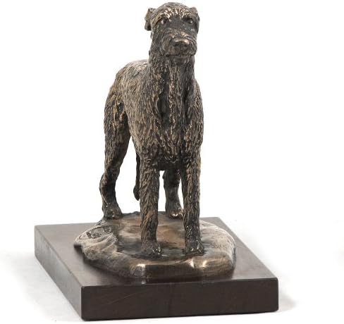 Art-Dog Irish Wolfhound Wooden Base Statue - Unique ArtDog Collection