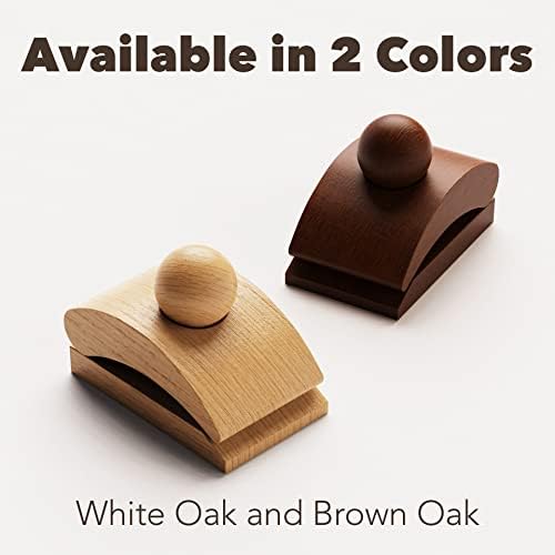 Crebri Wooden Quilt Hangers 4-Pack for Wall Displays Brown