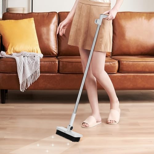 MUCKLILY 3 in 1 Broom and Dustpan Set
