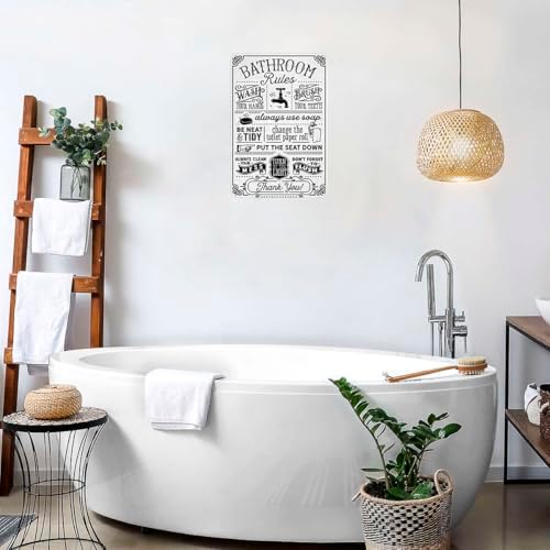Funny Bathroom Toilet Decor Sign with Humorous Quotes