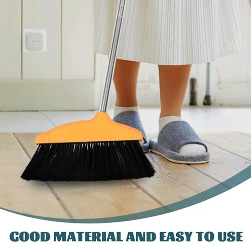 Cabilock Heavy Duty Push Broom with Metal Handle for Outdoor Cleaning
