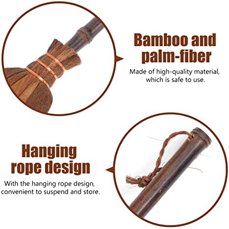 Thai Grass Hand Broom with Bamboo Handle for Kids and Home Use