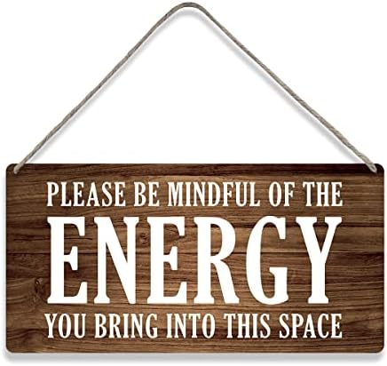 MIGUMUTU Country Style Wall Decor Mindful Quote Wooden Sign