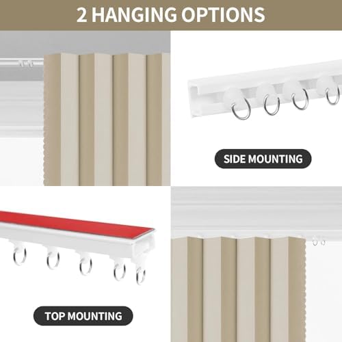 RINHARTEX Blackout Accordion Curtain Set