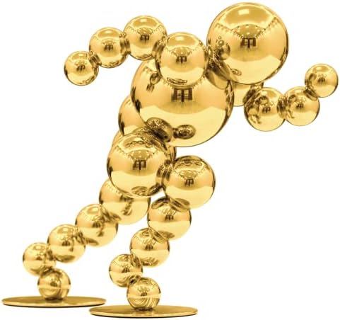 Running Man Statue Shelf Decor - Gold Sculpture