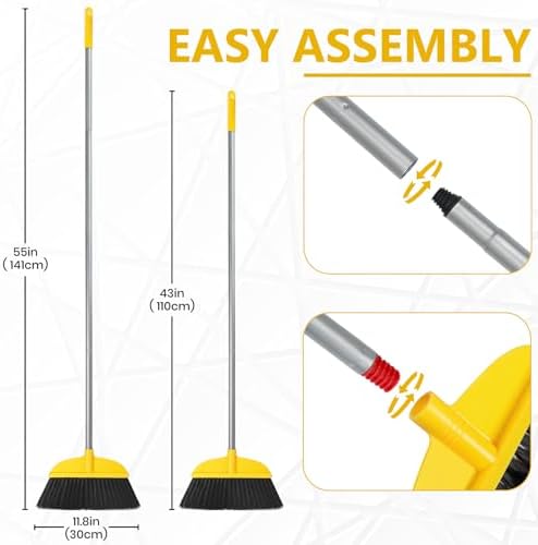 TreeLen 55 Long Handle Broom for Hardwood Floors