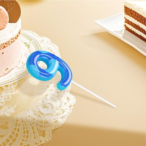 Cartoon Blue Birthday Candle Number 9