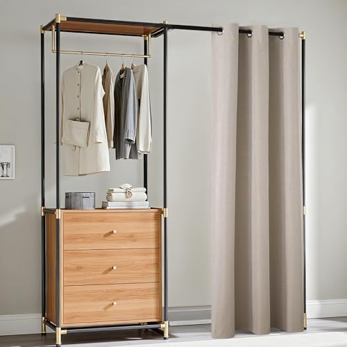 RYB HOME Blackout Door Curtain Panel 42x80 Linen Thermal Insulated