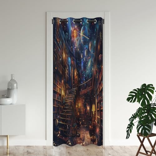 Yozeuoo Magical Library Door Curtain 34x80