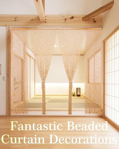 Ezcasch 354 x 79 Bamboo Beaded Curtain for Doorway
